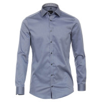 Venti shirt BODY FIT TWILL light blue with Kent collar in narrow cut