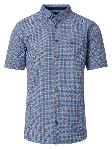 Redmond Hemd COMFORT FIT PRINT anthrazit mit Button Down Kragen in klassischer Schnittform