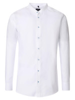 Venti shirt MODERN FIT UNI POPELINE white with Stand-up collar collar in modern cut