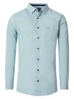 Camisa Redmond COMFORT FIT PRINT verde con cuello Kent de corte clásico