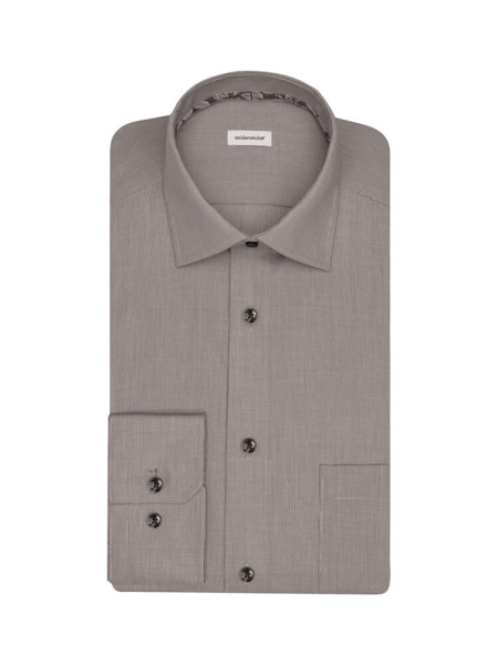 Seidensticker shirt MODERN STRUCTURE grey with Business Kent collar in modern cut