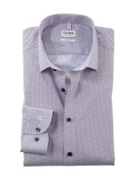 Camicia Olymp LEVEL 5 PRINT rosa con Kent moderno collar in taglio stretto