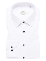 Camicia Eterna MODERN FIT UNI STRETCH bianco con Kent collar in taglio moderno