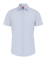 Chemise Pure SLIM FIT UNI POPELINE bleu clair avec col Kent en coupe étroite