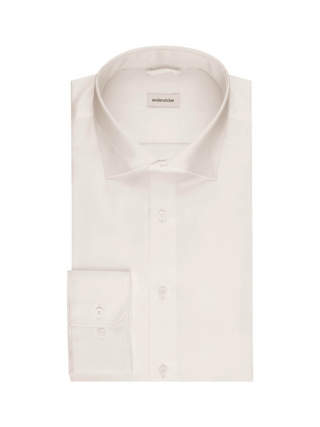 Camicia Seidensticker SLIM SATEEN bianco con Nuovo Kent collar in taglio stretto