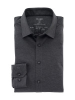 Camisa Olymp NO. SIX JERSEY antracita con cuello Kent urbano de corte súper estrecho