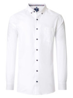 Redmond Hemd COMFORT FIT FEIN OXFORD weiss mit Button Down Kragen in klassischer Schnittform