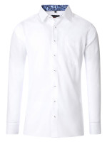 Camisa Redmond MODERN FIT ESTRUCTURA blanco con cuello Kent de corte moderno