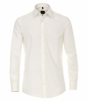 Venti shirt MODERN FIT UNI POPELINE beige with Kent collar in modern cut