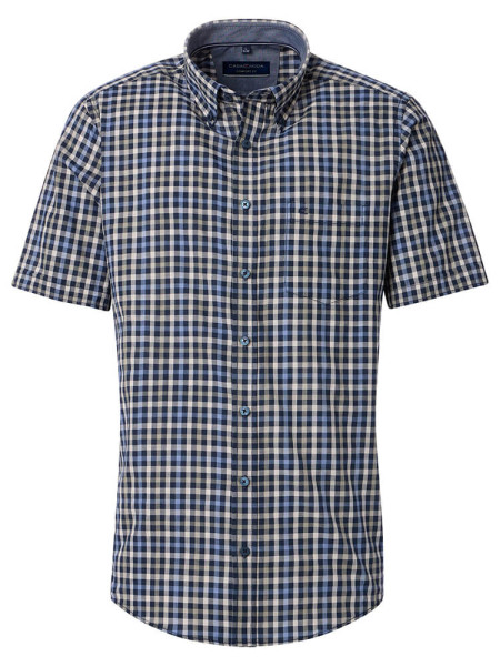 Chemise CasaModa COMFORT FIT EASY CARE bleu moyen avec col Button Down en coupe classique