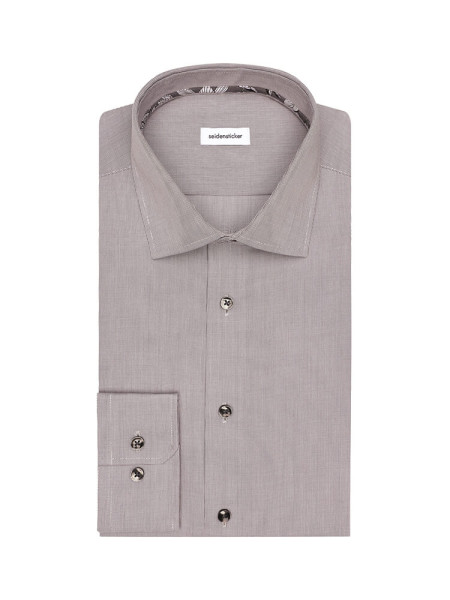 Seidensticker shirt SLIM STRUCTURE grey with Business Kent collar in narrow cut