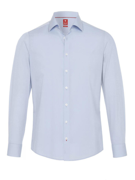 Camisa Pure SLIM FIT UNI STRETCH azul claro con cuello Kent de corte estrecho