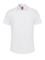 Chemise Pure SLIM FIT UNI POPELINE blanc avec col Kent en coupe étroite