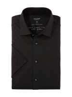 Camicia Olymp LEVEL 5 JERSEY nero con New York Kent collar in taglio stretto