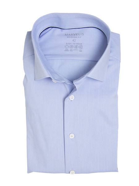 Camicia Marvelis MODERN FIT PERFORMANCE azzurro con Kent moderno collar in taglio moderno