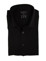 Camicia Marvelis MODERN FIT JERSEY nero con Nuovo Kent collar in taglio moderno