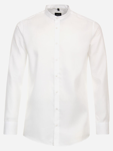 Camicia Venti MODERN FIT UNI POPELINE bianco con Colletto rialzato collar in taglio moderno