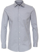 Venti shirt BODY FIT JERSEY light blue with Kent collar in narrow cut