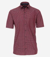 Chemise CasaModa COMFORT FIT UNI POPELINE rouge avec col Button Down en coupe classique