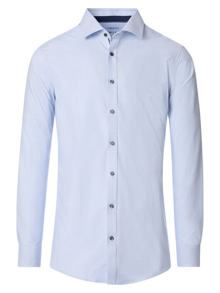 Camicia Venti BODY FIT STRUTTURA STRETCH azzurro con Kent collar in taglio stretto