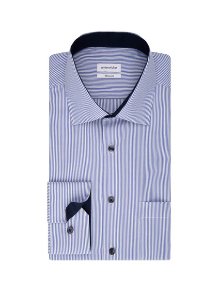 Camicia Seidensticker REGULAR FIT UNI POPELINE azzurro con Business Kent collar in taglio classico