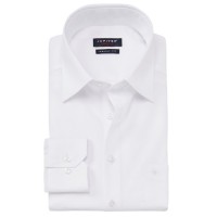 Chemise Jupiter COMFORT FIT UNI POPELINE blanc avec col Kent en coupe classique