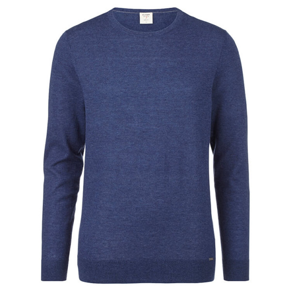 Pull OLYMP bleu foncé en coupe étroite