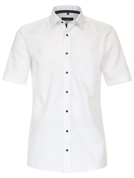 Camicia CasaModa COMFORT FIT STRUTTURA bianco con Kent collar in taglio classico