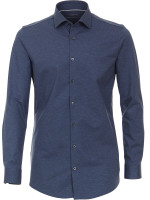 Camicia Venti BODY FIT JERSEY blu medio con Kent collar in taglio stretto