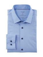 Camisa Olymp LUXOR modern fit JERSEY azul claro con cuello Nuevo Kent de corte moderno