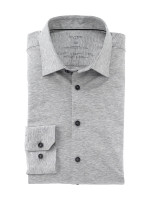 Camisa Olymp NO. SIX JERSEY gris con cuello Kent urbano de corte súper estrecho