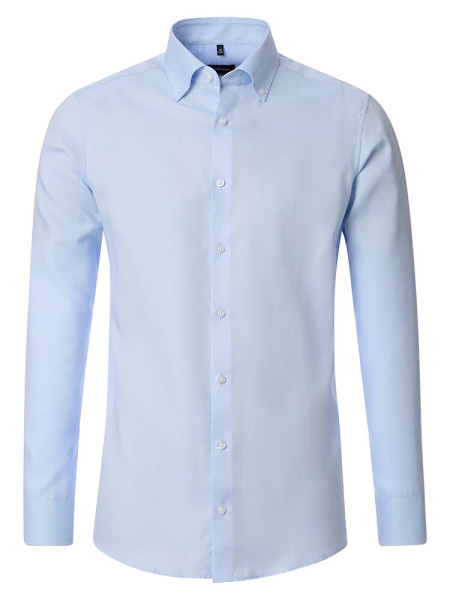 Camicia Venti MODERN FIT BELLE OXFORD azzurro con Button Down collar in taglio moderno