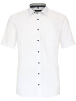 Camicia CasaModa COMFORT FIT UNI POPELINE bianco con Kent collar in taglio classico