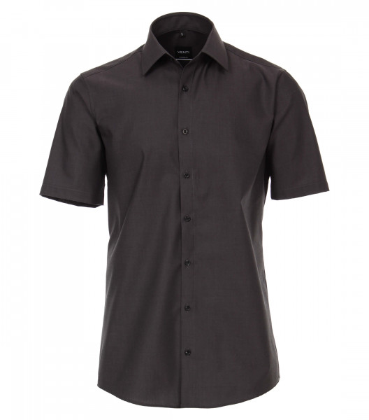 Venti shirt MODERN FIT UNI POPELINE anthracite with Kent collar in modern cut