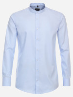 Camisa Venti MODERN FIT UNI POPELINE azul claro con cuello Cuello alto de corte moderno