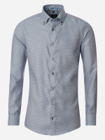 Venti overhemd MODERN FIT STRUCTUUR bruin met Button Down-kraag in moderne snit