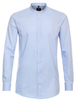 Venti shirt BODY FIT PRINT light blue with Stand-up collar collar in narrow cut