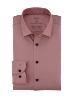 Olymp shirt LEVEL 5 JERSEY pink with New York Kent collar in narrow cut