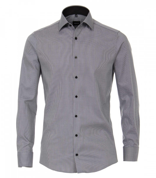 black micro check business shirt