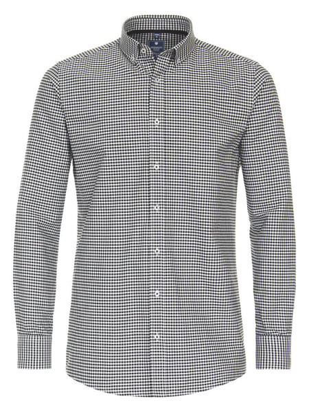 Redmond shirt REGULAR FIT FINE OXFORD black with Button Down collar in classic cut