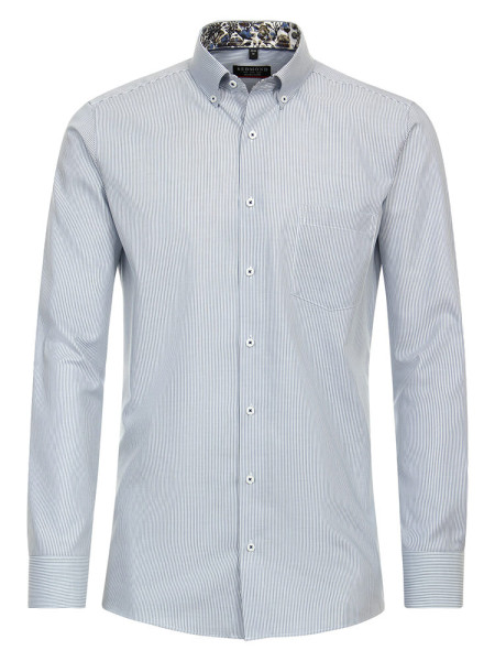 Redmond shirt MODERN FIT TWILL light blue with Button Down collar in modern cut