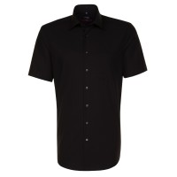 Camisa Seidensticker REGULAR UNI POPELINE negro con cuello Business Kent de corte moderno
