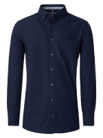 Redmond overhemd COMFORT FIT FIJNE OXFORD donkerblauw met Button Down-kraag in klassieke snit