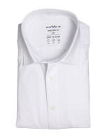 Camicia Marvelis MODERN FIT JERSEY bianco con Nuovo Kent collar in taglio moderno