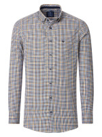 Redmond overhemd COMFORT FIT FIJNE OXFORD geel met Button Down-kraag in klassieke snit