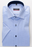 Camicia Eterna MODERN FIT BELLE OXFORD blu medio con Kent classico collar in taglio moderno
