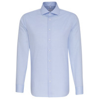 Seidensticker SLIM FIT overhemd FIJNE OXFORD lichtblauw met Spread Kentkraag in smalle snit