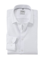 Camisa Olymp LEVEL 5 FAUX UNI blanco con cuello New York Kent de corte estrecho