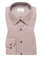 Camicia Eterna MODERN FIT UNI STRETCH marrone chiaro con Kent collar in taglio moderno