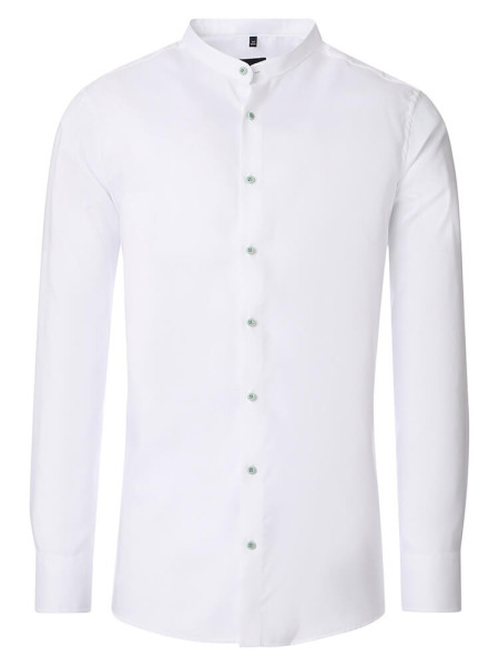 Camicia Venti MODERN FIT UNI POPELINE bianco con Colletto rialzato collar in taglio moderno